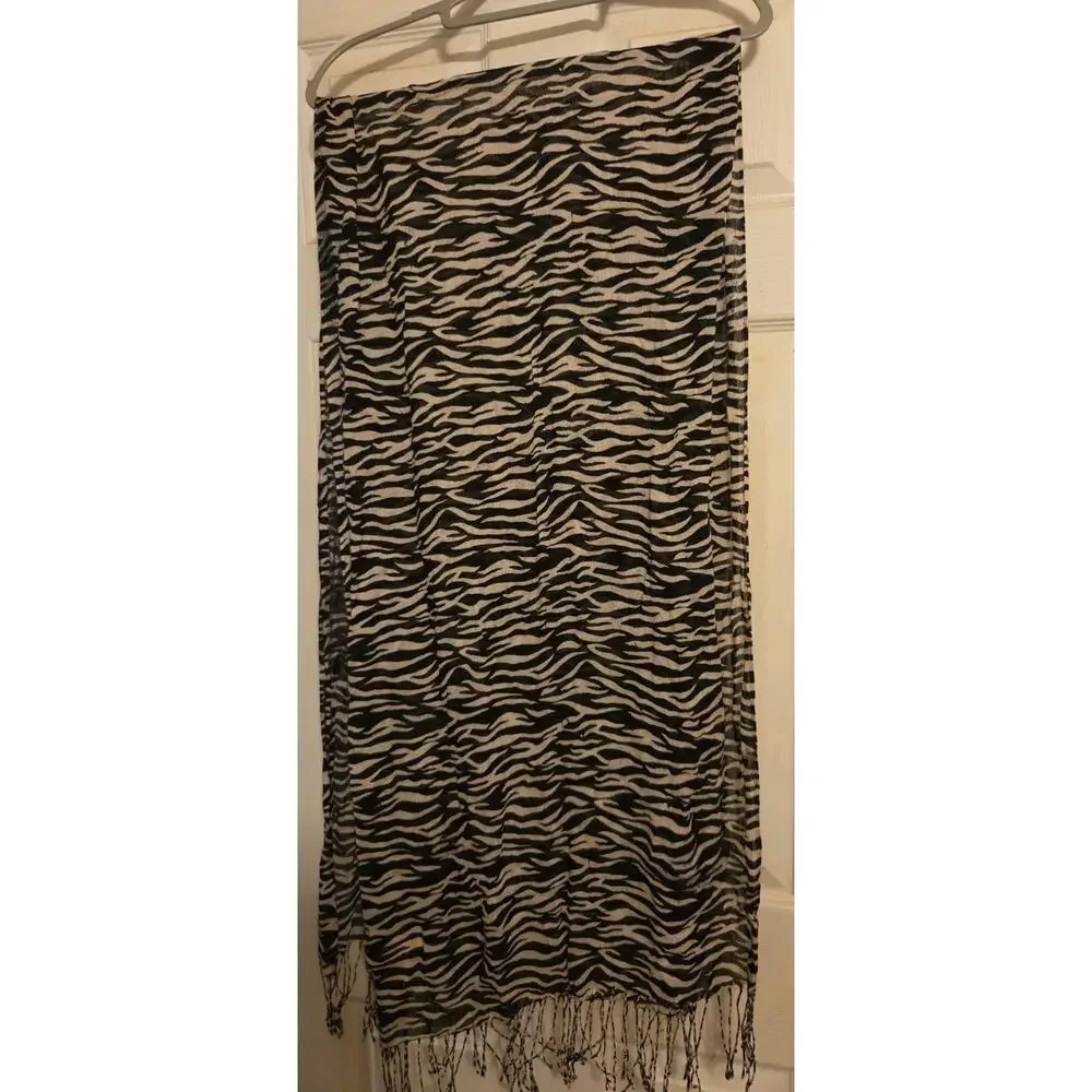 Lot Of 5 Womens Colorful Scarves Animal Print Floral